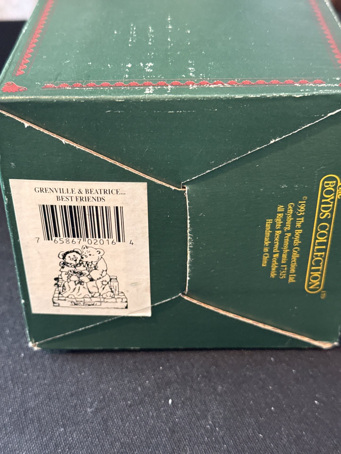 Boyds Bears & Friends 1993 Grenville & Beatrice Best Friends #2016 w/ Box