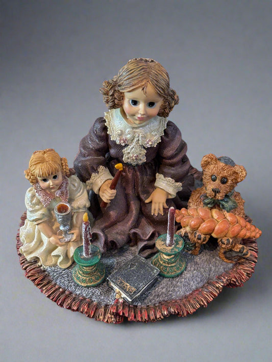 Boyds Yesterday's Child Dollstone Rachel w/ Barbara Sabbath Lights Rare w/ Box #3526