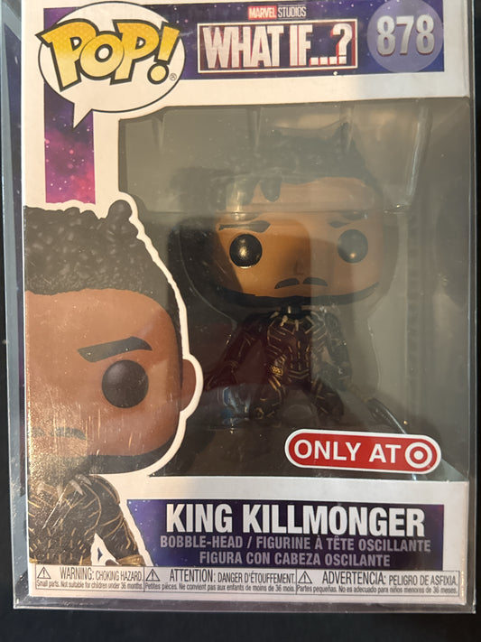 Funko Pop! Marvel Studios What If? King Killmonger Bobble Head #878 New in Box