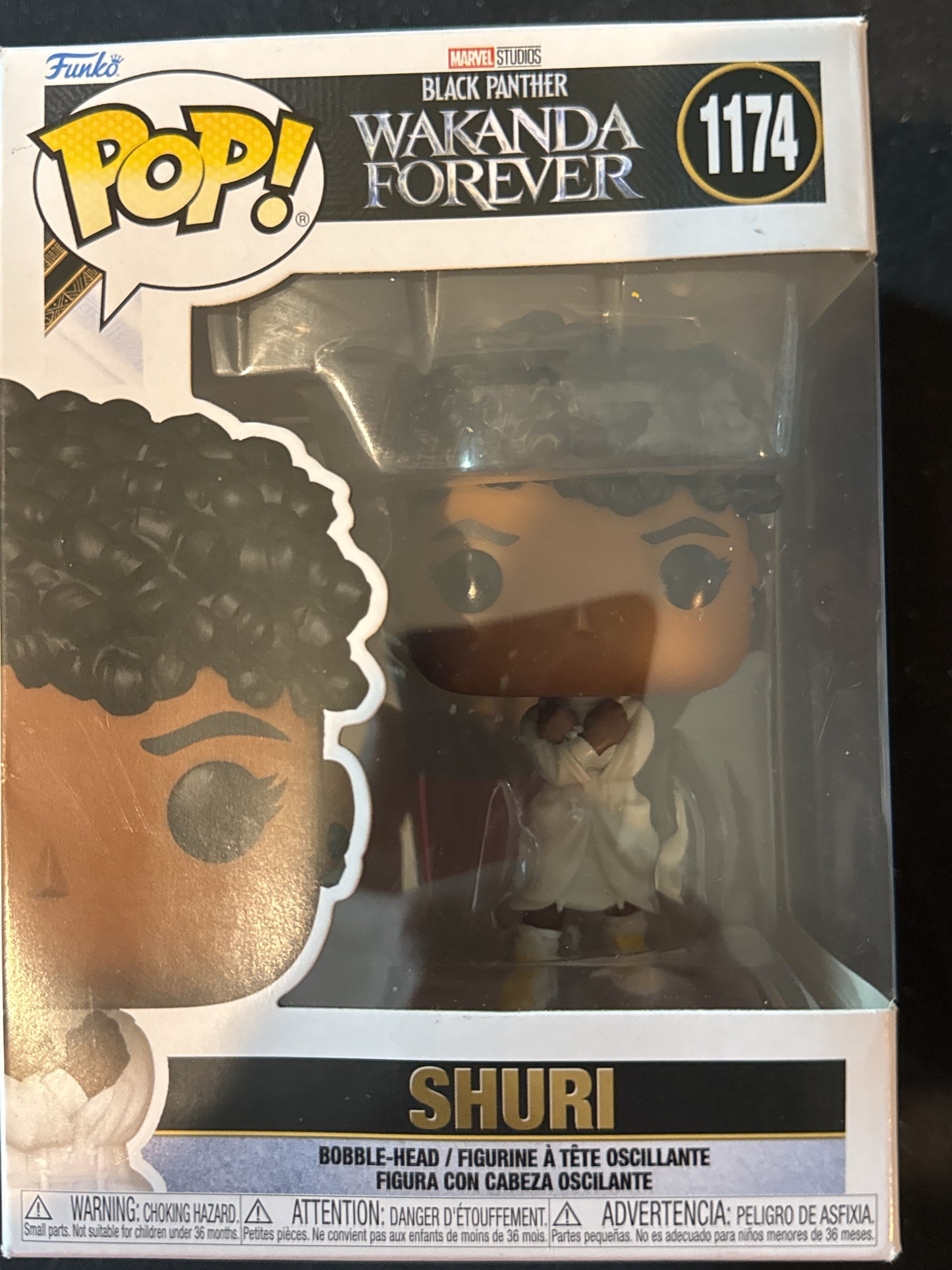Funko Pop! Marvel Studios Black Panther Wakanda Forever Shuri Bobble Head #1174 New in Box