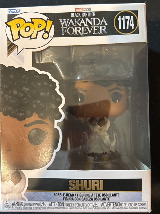 Funko Pop! Marvel Studios Black Panther Wakanda Forever Shuri Bobble Head #1174 New in Box