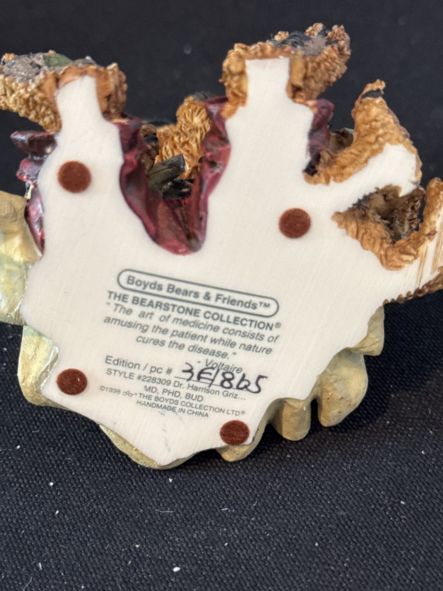 Boyds Bears & Friends #228309 Dr. Harrison Griz MD PHD BUD 1998 w/ Box