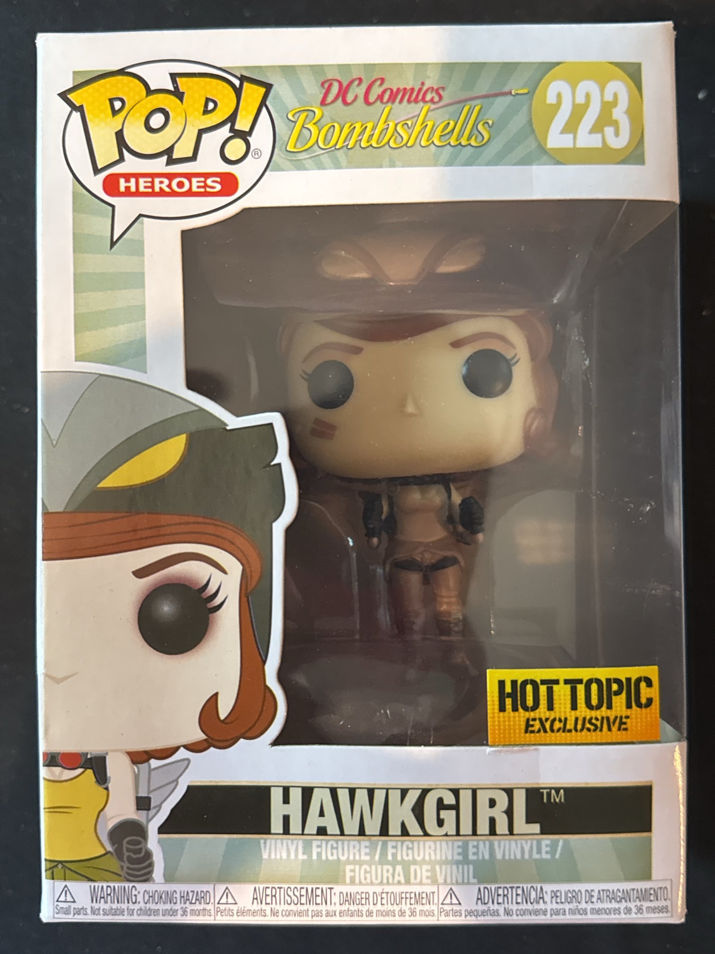 Funko Pop! Heroes DC Comics Bombshells Hawkgirl Vinyl Figure #223 New in Box