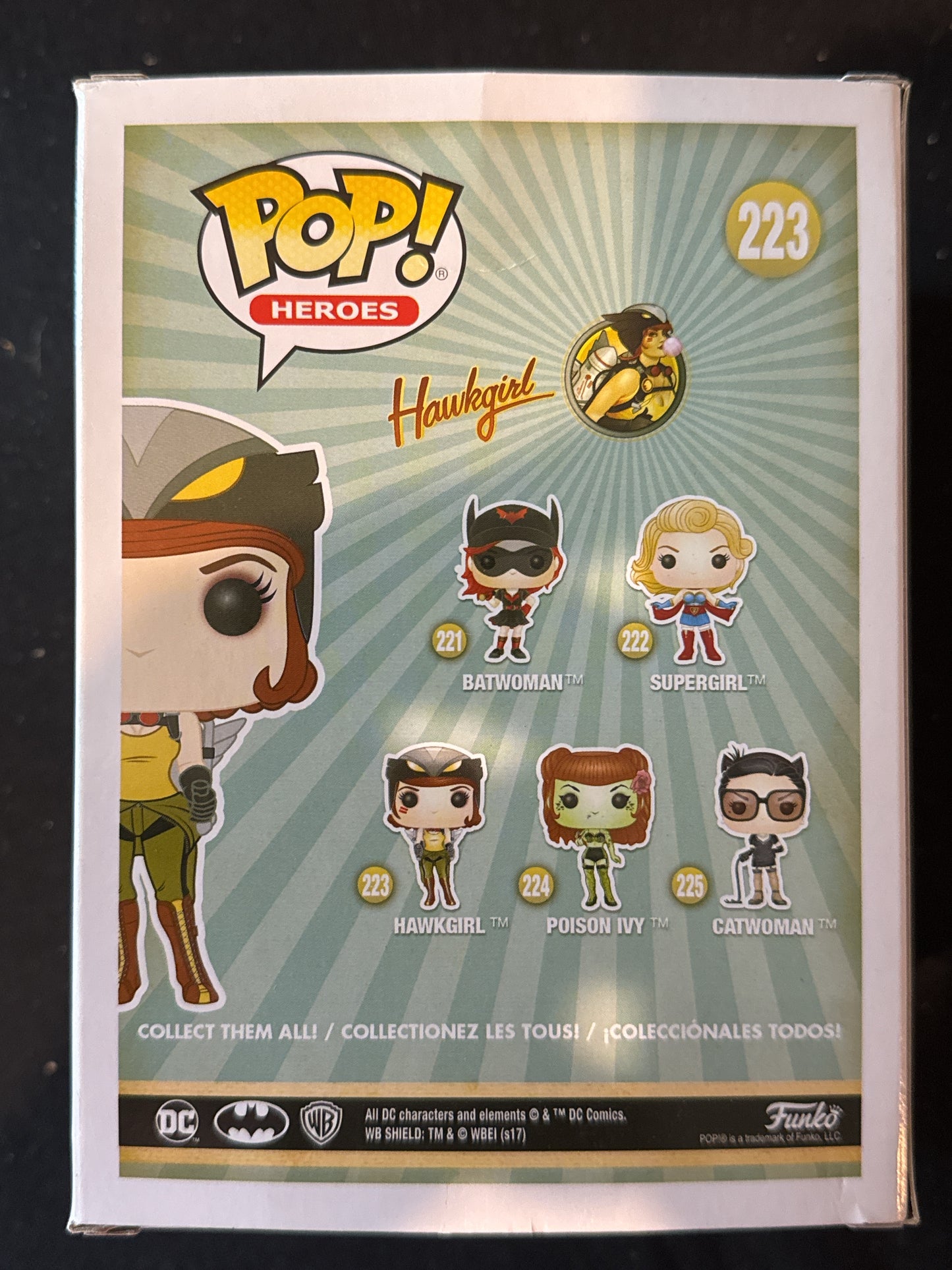 Funko Pop! Heroes DC Comics Bombshells Hawkgirl Vinyl Figure #223 New in Box