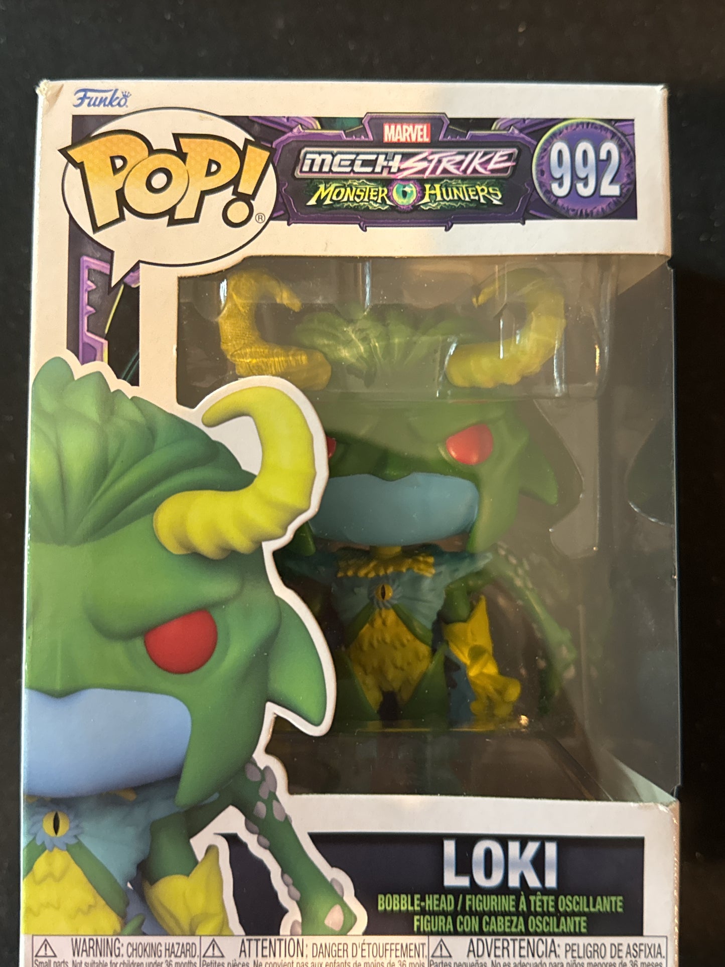 Funko Pop! Marvel MechStrike Monsters & Hunters Loki #992 Bobble Head New in Box