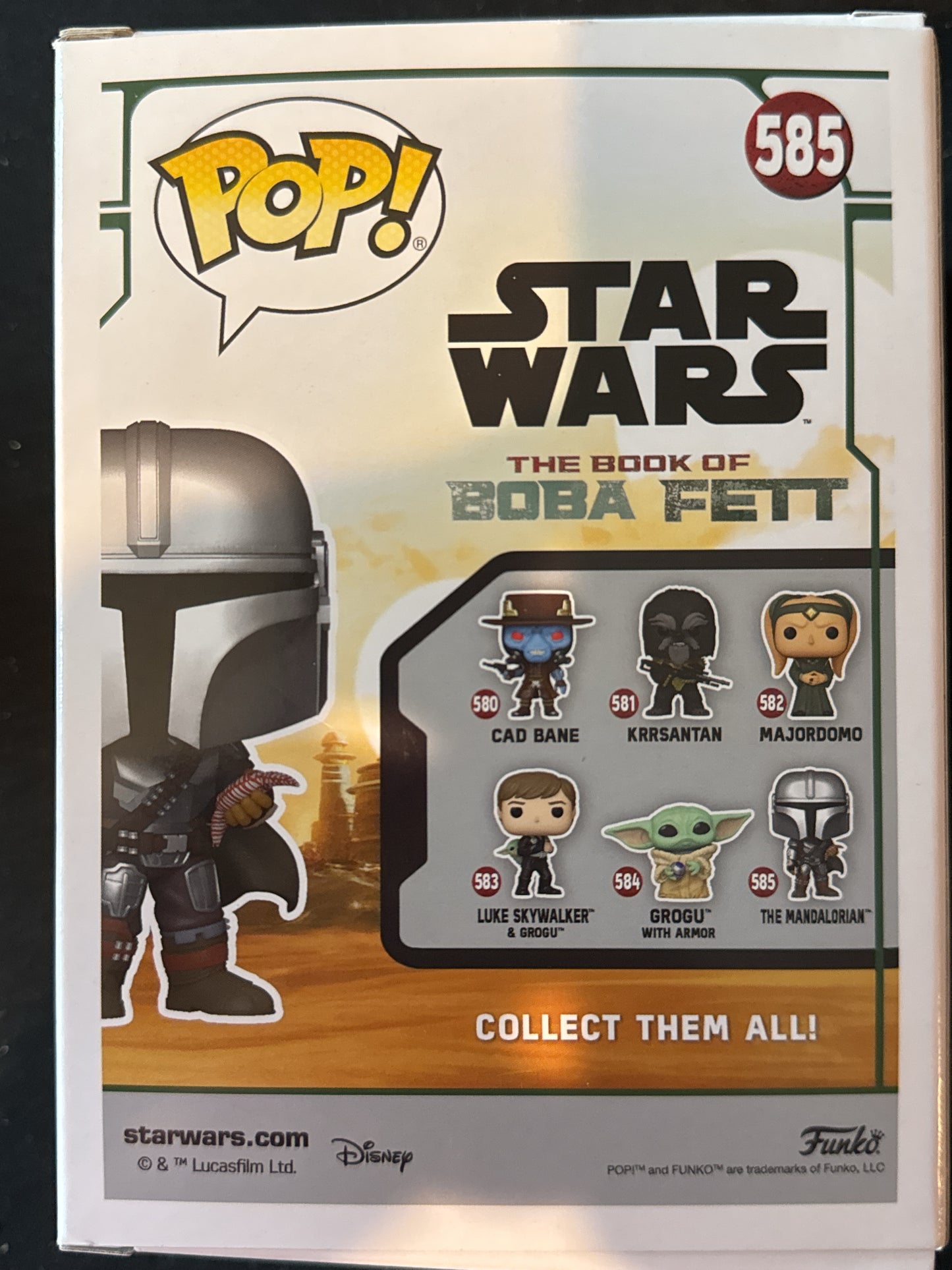Funko Pop! Disney Star Wars The Mandalorian Bobble Head #585 New in Box