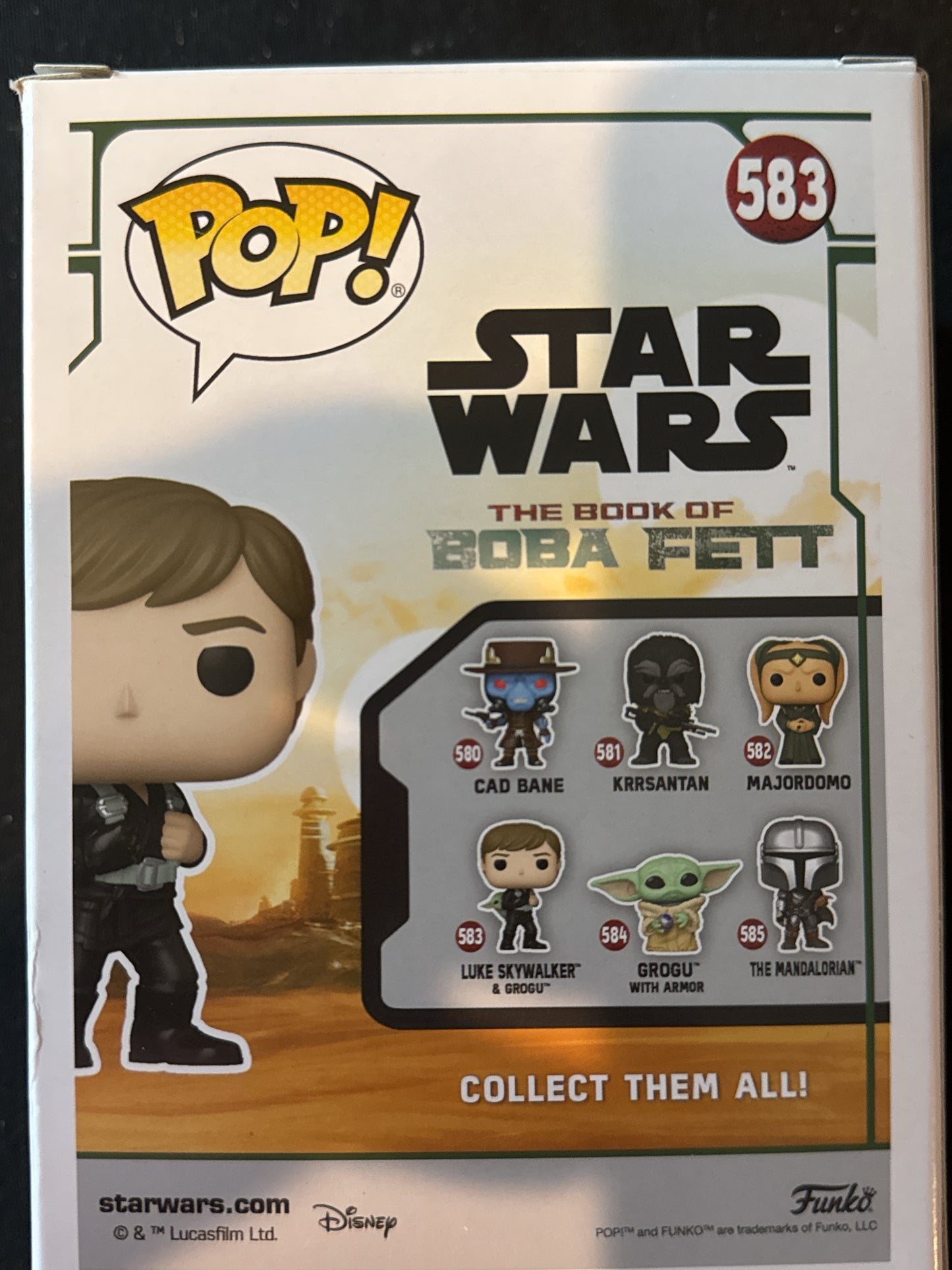 Funko Pop! Disney Star Wars Luke Skywalker & Grogu Bobble Head #583 New in Box
