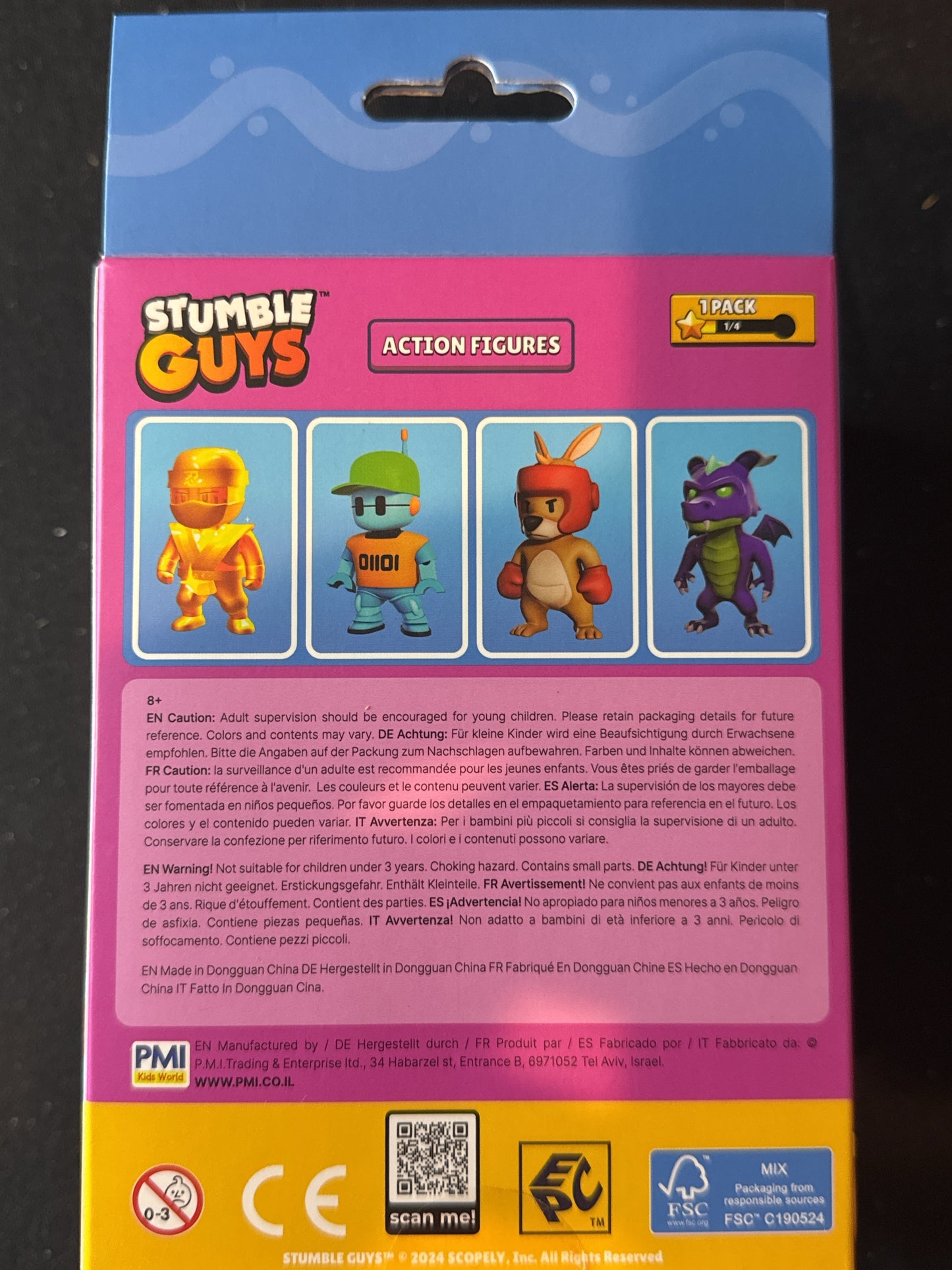 Stumble Guys Action Figure 4.5" Tall Purple Dragon New in Box