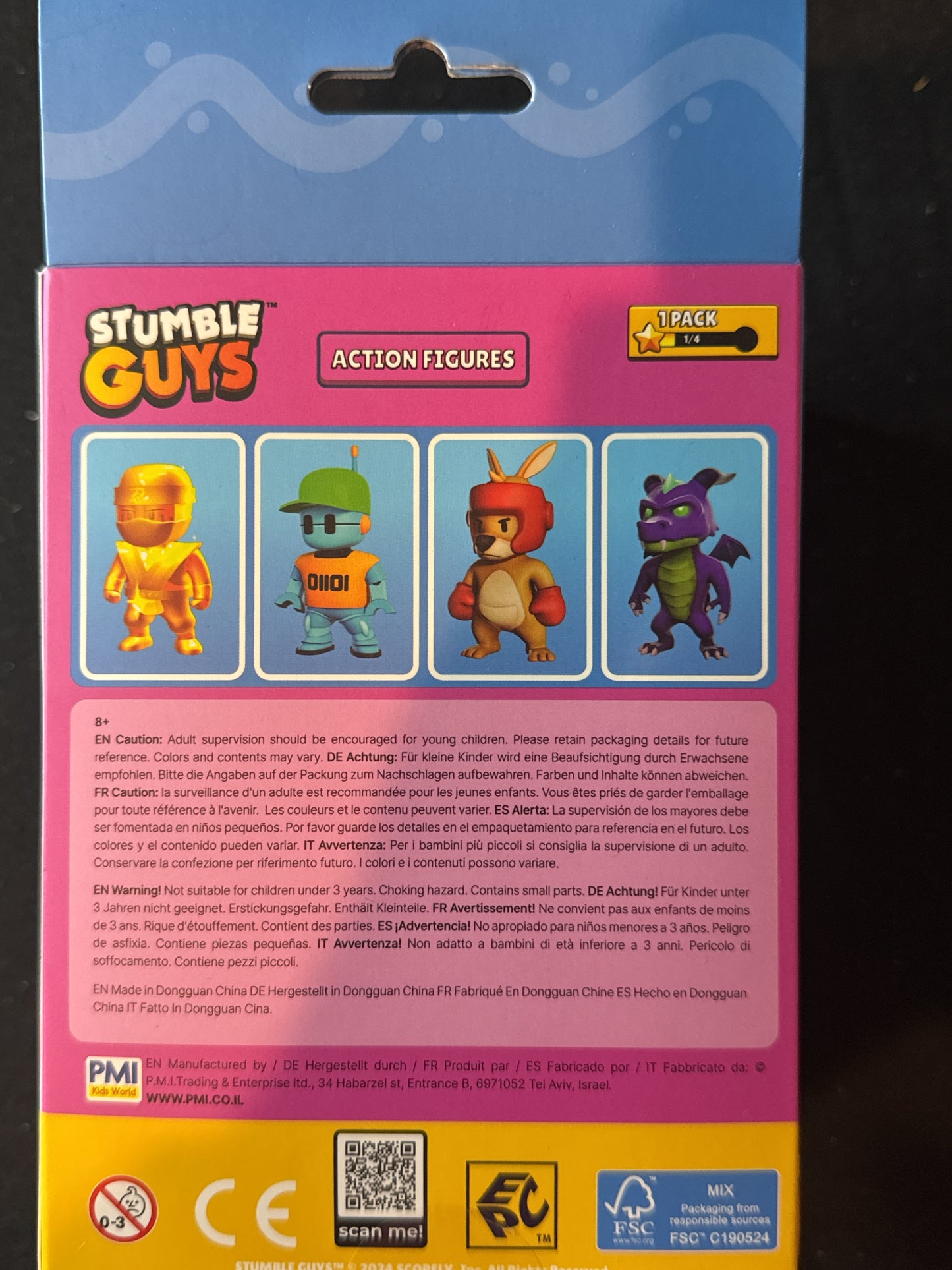 Stumble Guys Action Figure 4.5" Tall Blue Robot New in Box