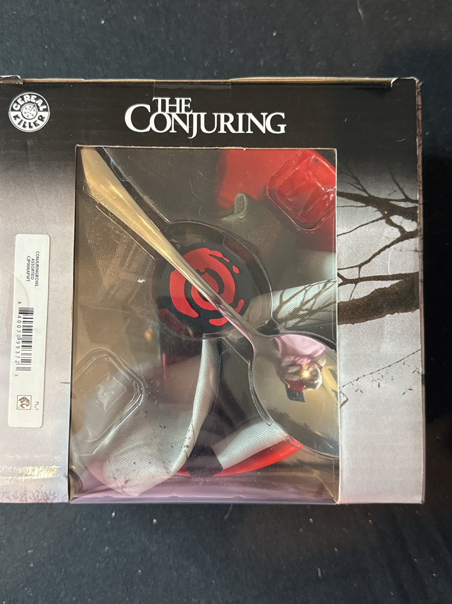The Conjuring Breakfast Bundle Cereal Bowl, Spoon With Topper & Napkin Set New in Box