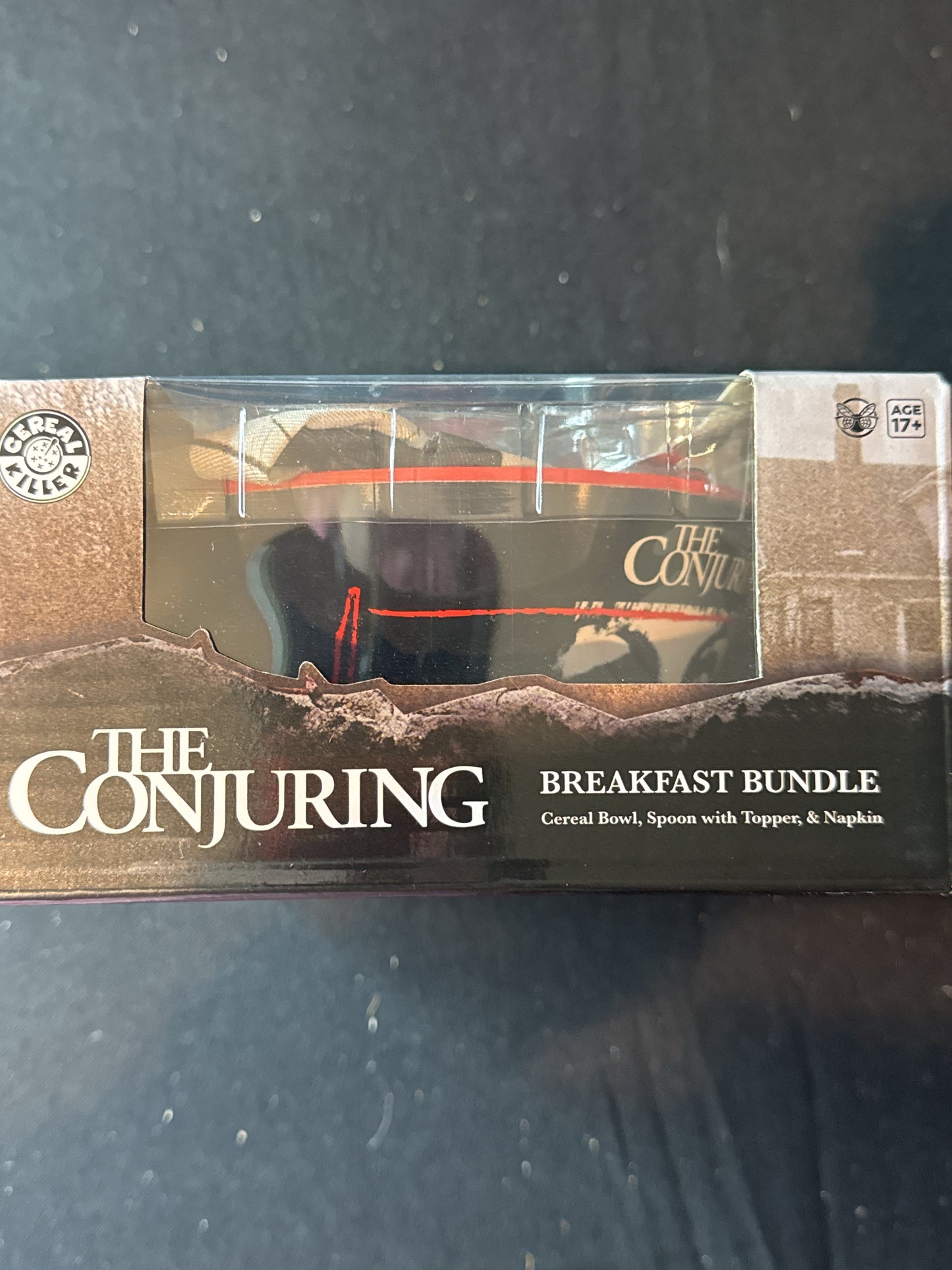 The Conjuring Breakfast Bundle Cereal Bowl, Spoon With Topper & Napkin Set New in Box