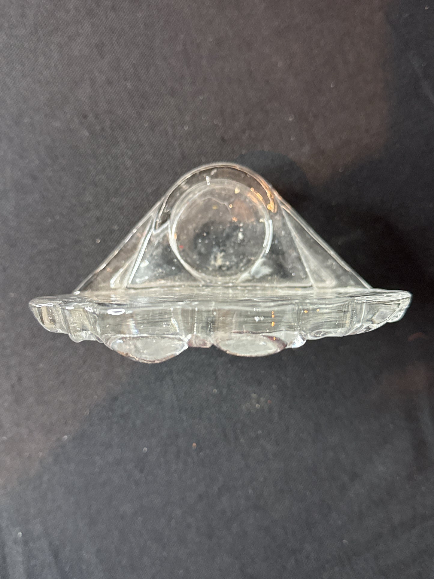 Glass Santa Tea Light Christmas Decoration 5.25" Tall