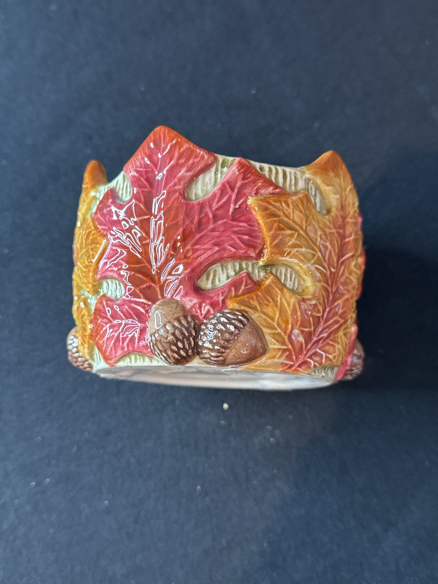 Fitz & Floyd Woodland Tree Stump Votive Candle or Wax Oil Warmer 3" High x 4" Wide