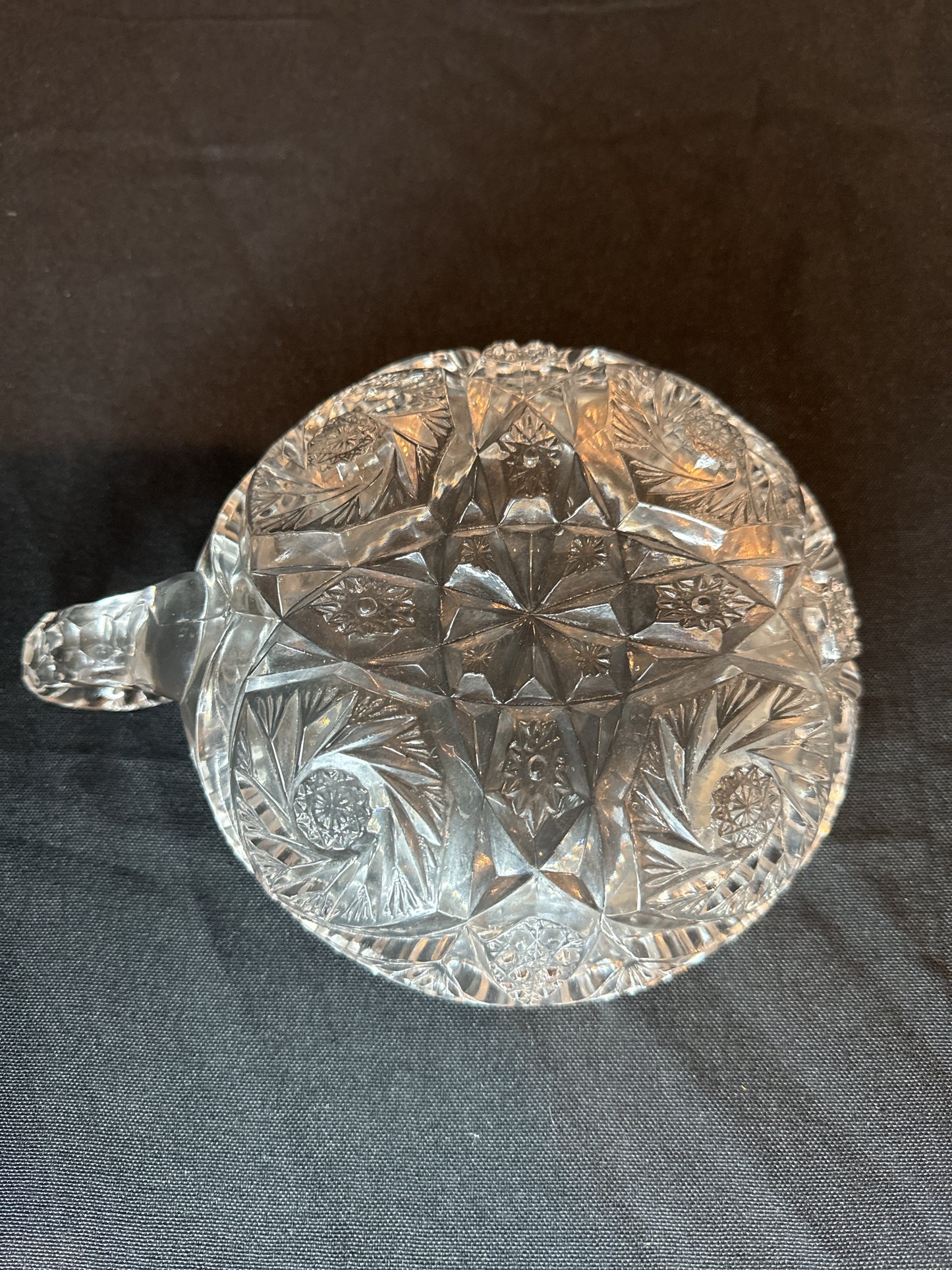 Artcut Glass Bowl US Glass Pinwheels, Fans & Stars 1913 Vintage