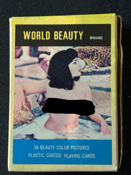 World Beauty Nude Playing Cards Mid Century Women Full Deck 54 Cards 2 Jokers New Old Stock