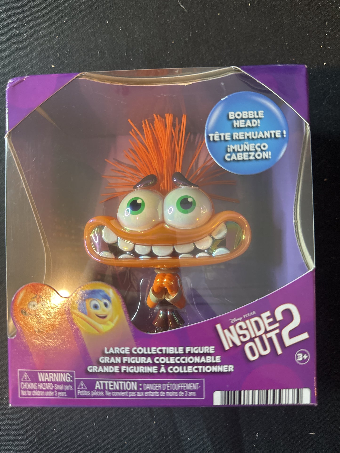 Disney Pixar Large Collectible Bobble Head Inside Out 2 Anxiety Doll New in Box
