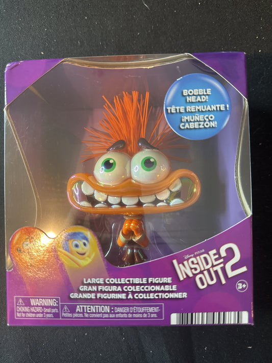 Disney Pixar Large Collectible Bobble Head Inside Out 2 Anxiety Doll New in Box