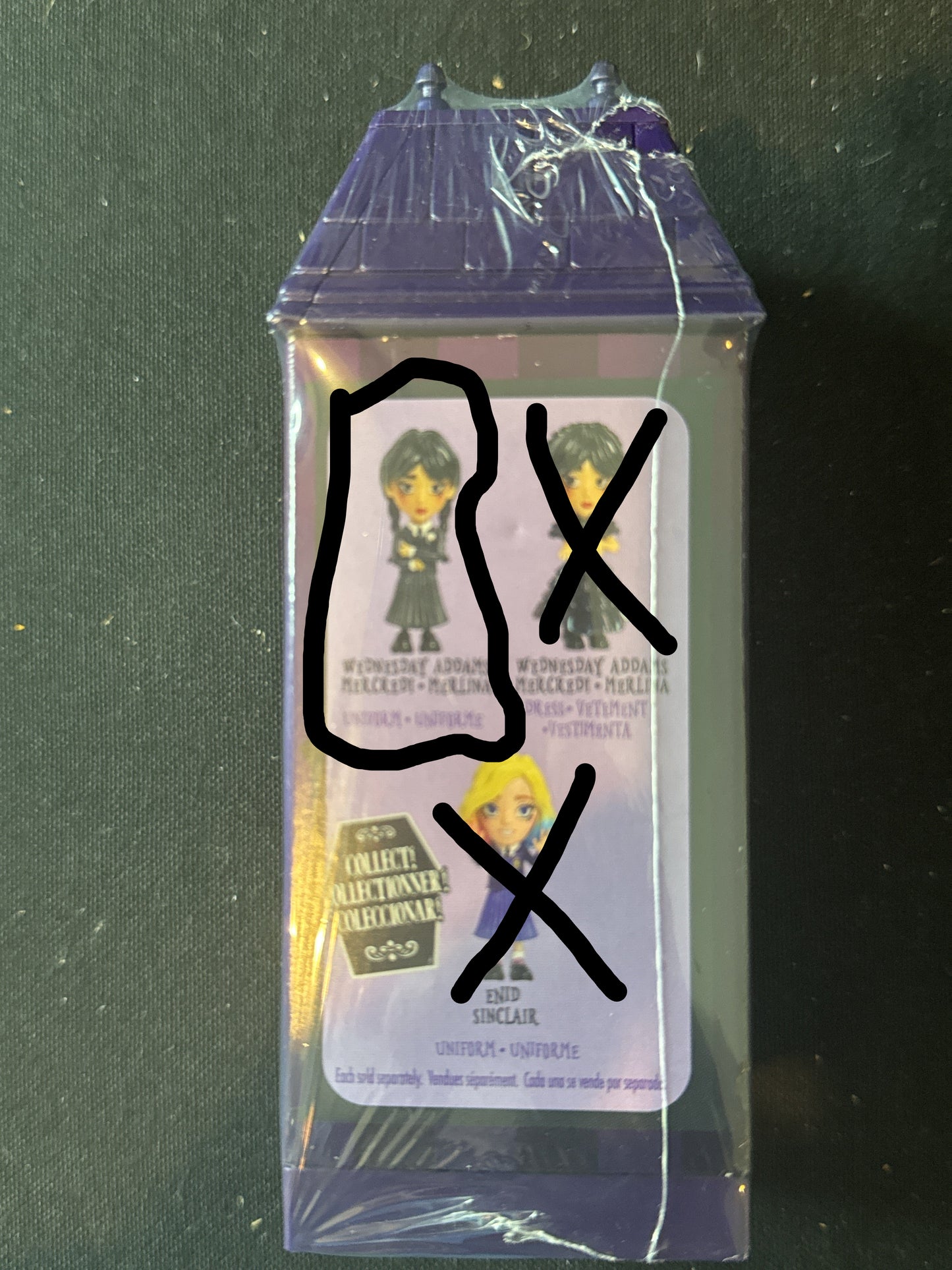 Wednesday Collectible Figure Collect All 3 Wednesday in Tie & Black Dress New in Box & Plastic