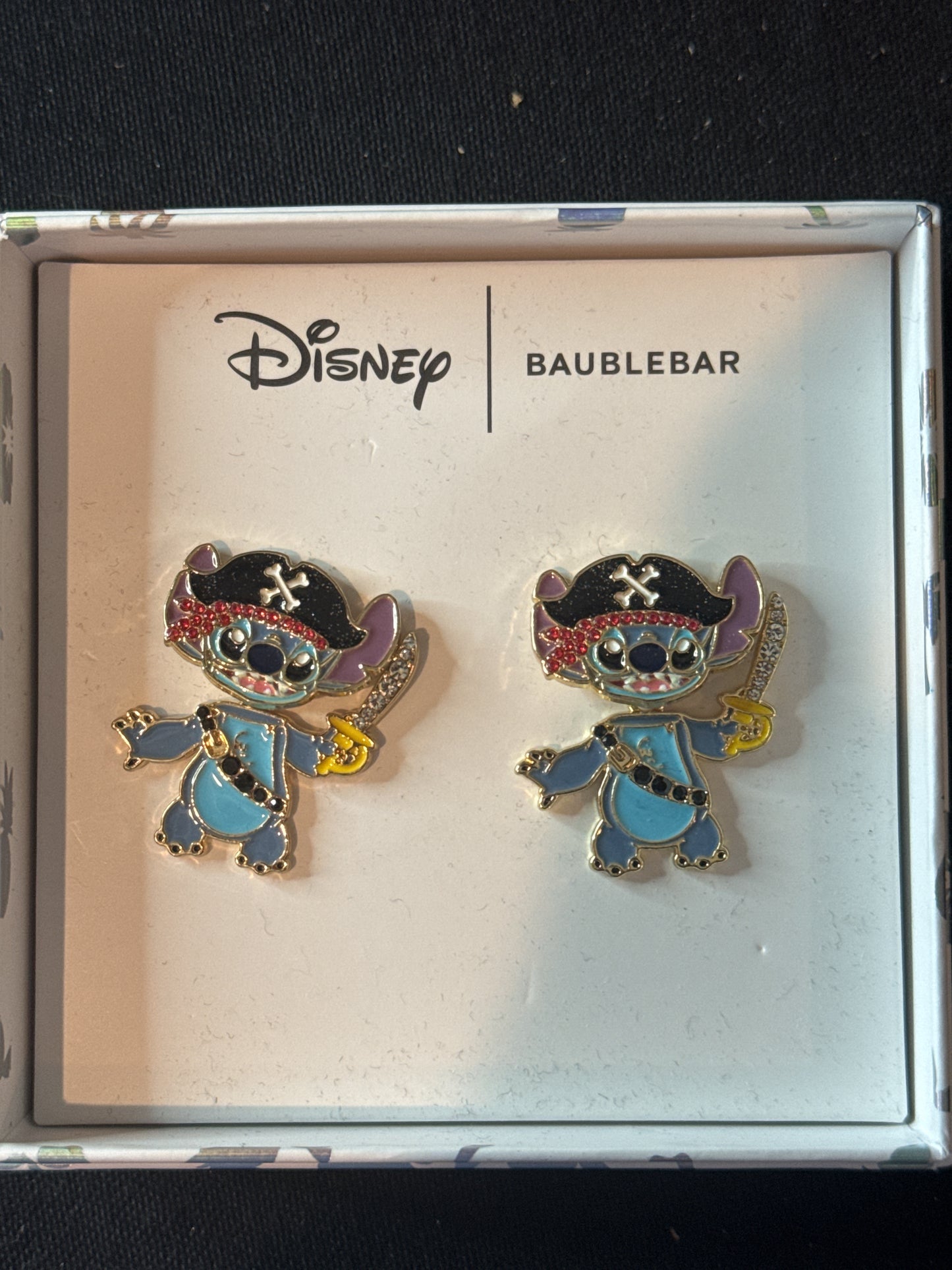 Disney Baublebar Stitch Pirate Earrings New in Box