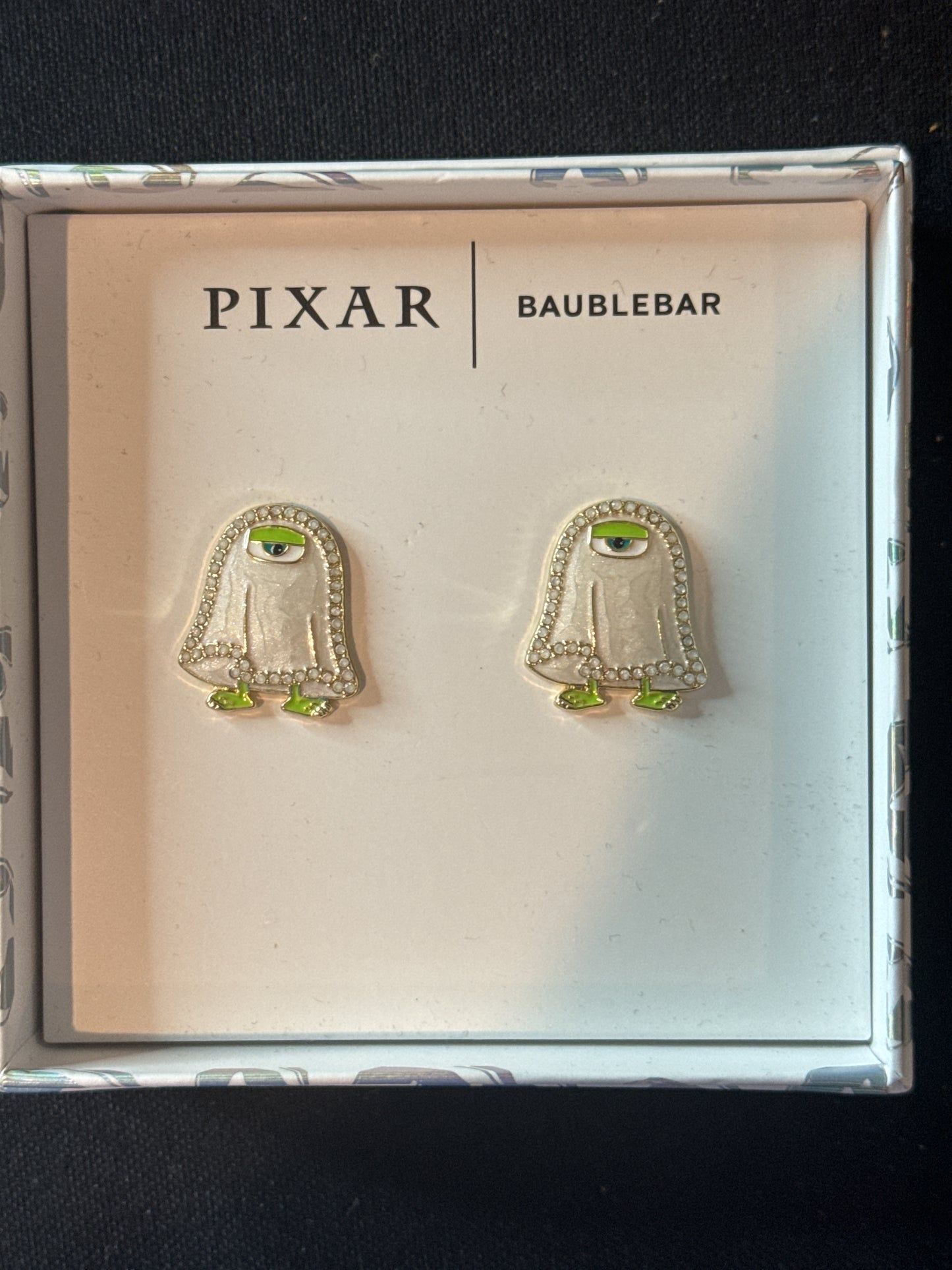 Disney Baublebar Ghost Mike Wazowski Halloween Earrings New in Box
