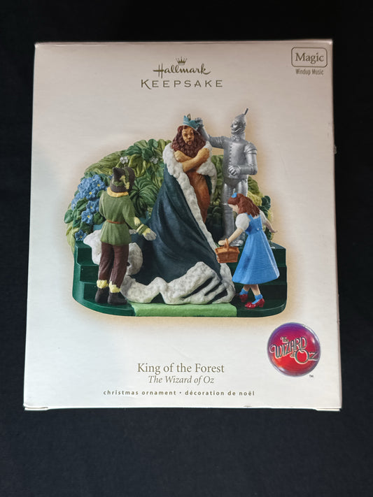 Wizard of Oz Hallmark Keepsake Ornament 2007 King of the Forest Wind up Music.