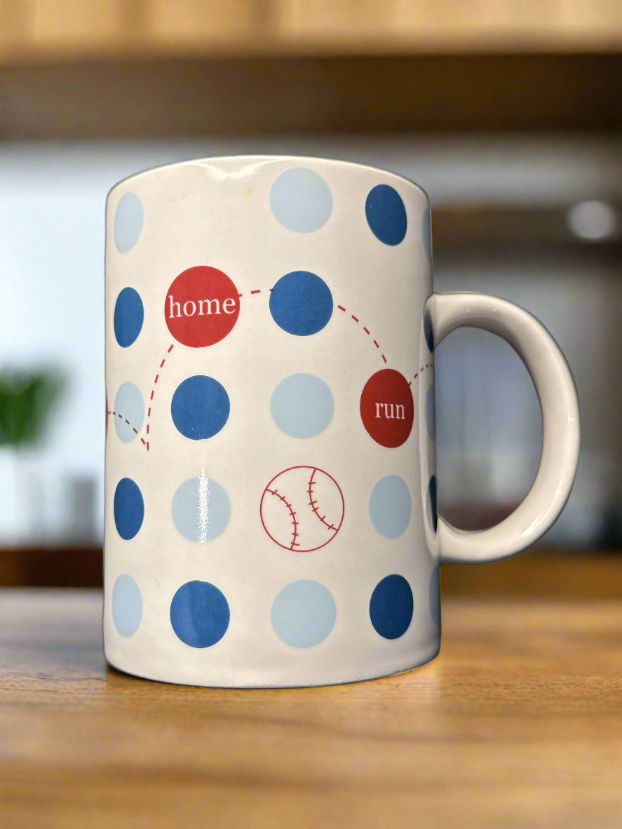 Starbucks Coffee Mug Cup 2004 Daddy-O Home Run Baseball Polka Dot 16oz Dad Gift