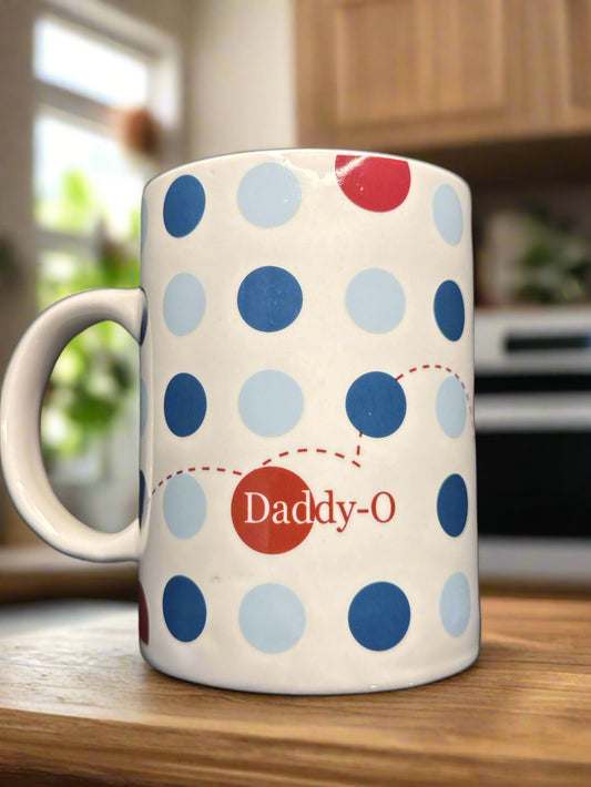 Starbucks Coffee Mug Cup 2004 Daddy-O Home Run Baseball Polka Dot 16oz Dad Gift
