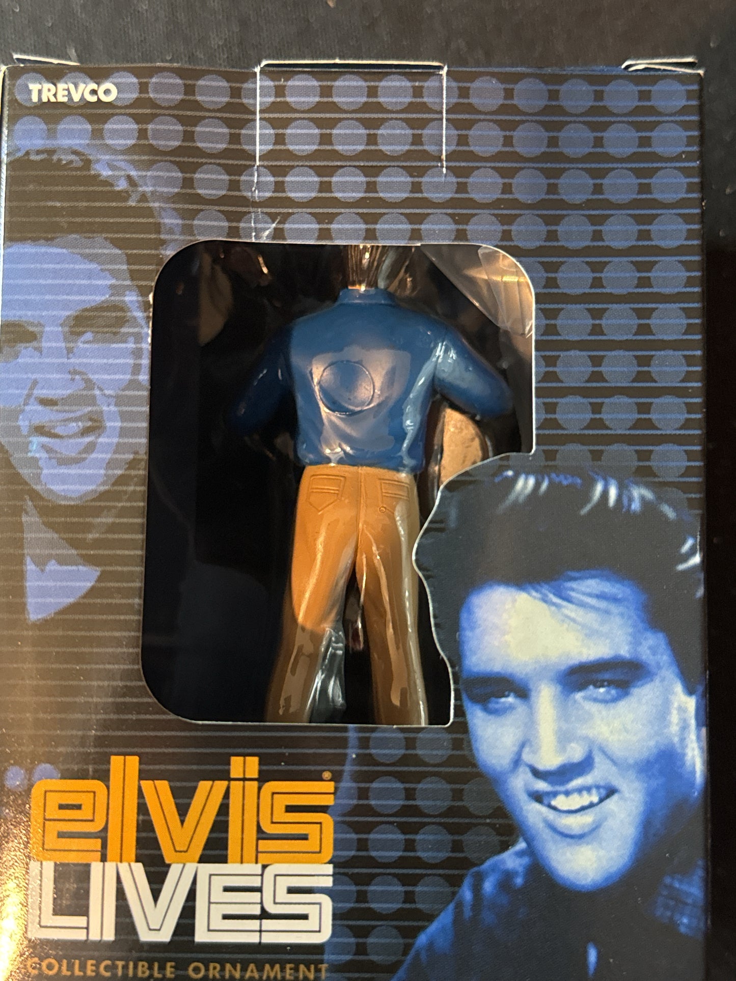 Vintage Elvis Presley Collectible Christmas Ornament Standing Playing Guitar New in Box