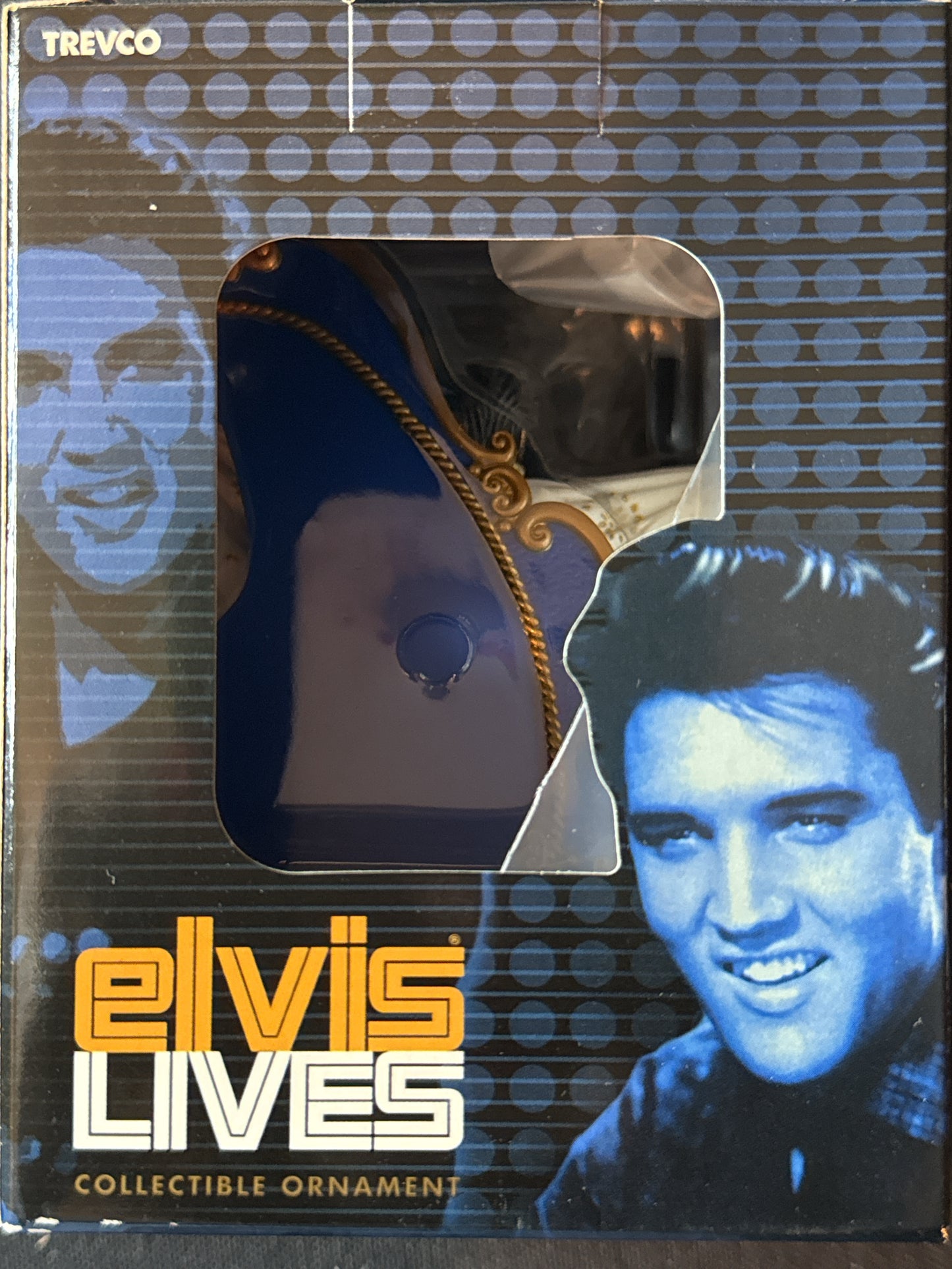 Vintage Elvis Presley Collectible Christmas Ornament Kneeling With Cape New in Box