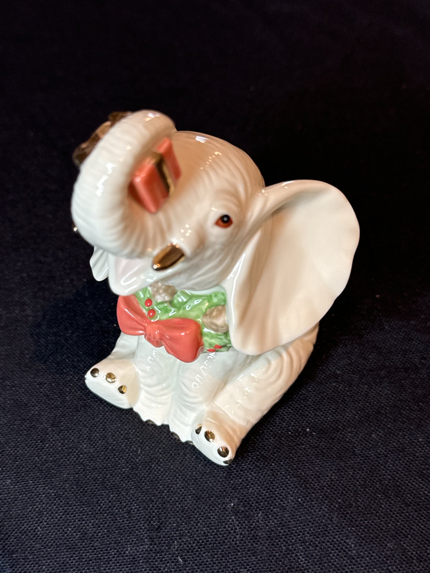 Lenox Yuletide Elephant Mini Classic Elephant Collection 4" Tall