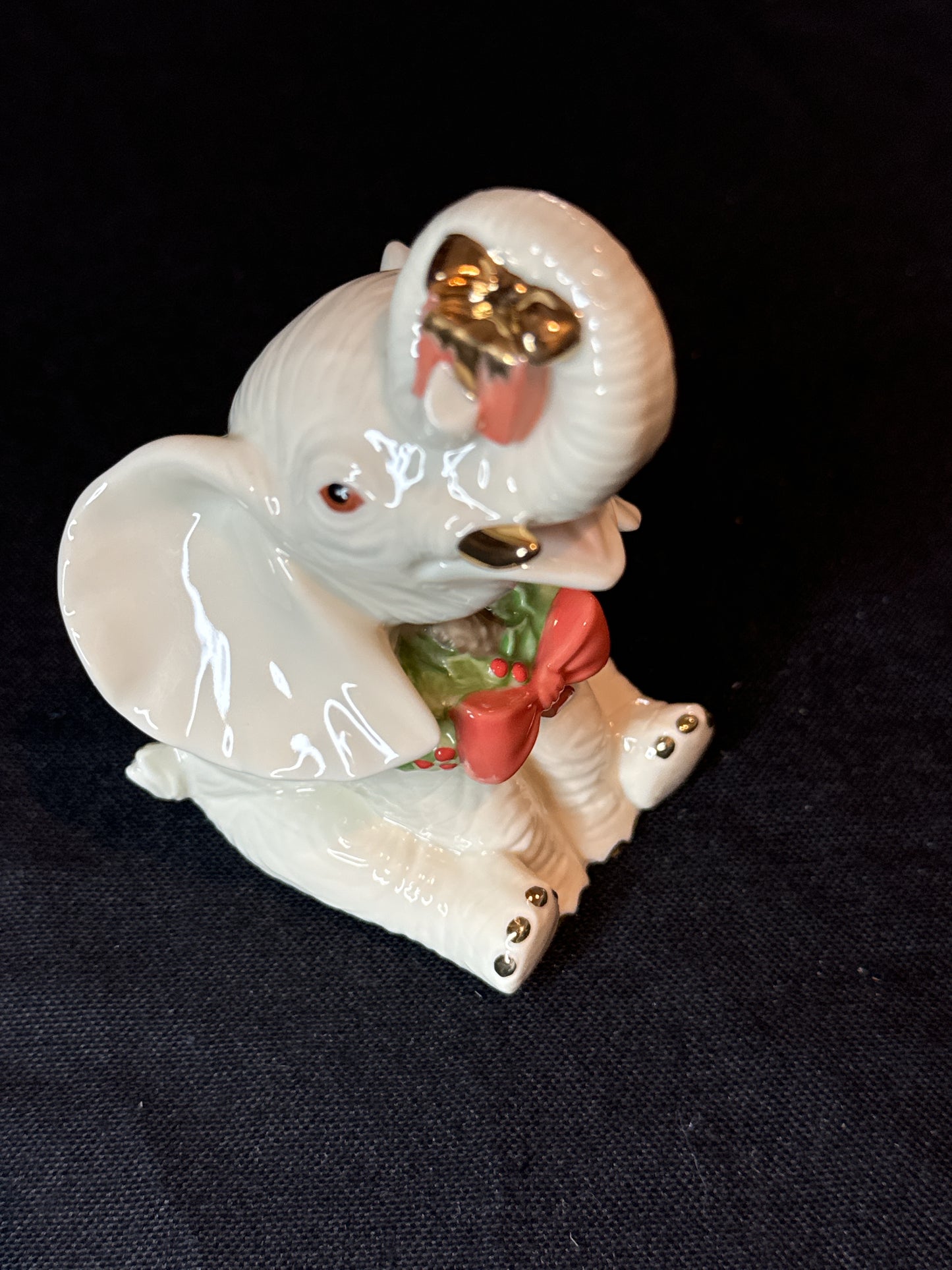 Lenox Yuletide Elephant Mini Classic Elephant Collection 4" Tall