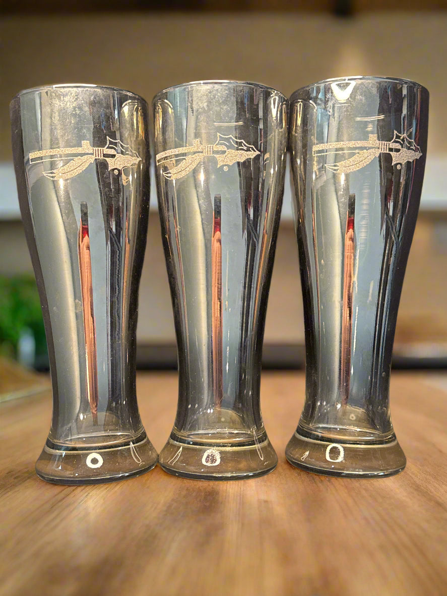 Florida Seminoles NCAA 16oz (3) Glasses Glacier Pilsner with Crystal Ice Finish
