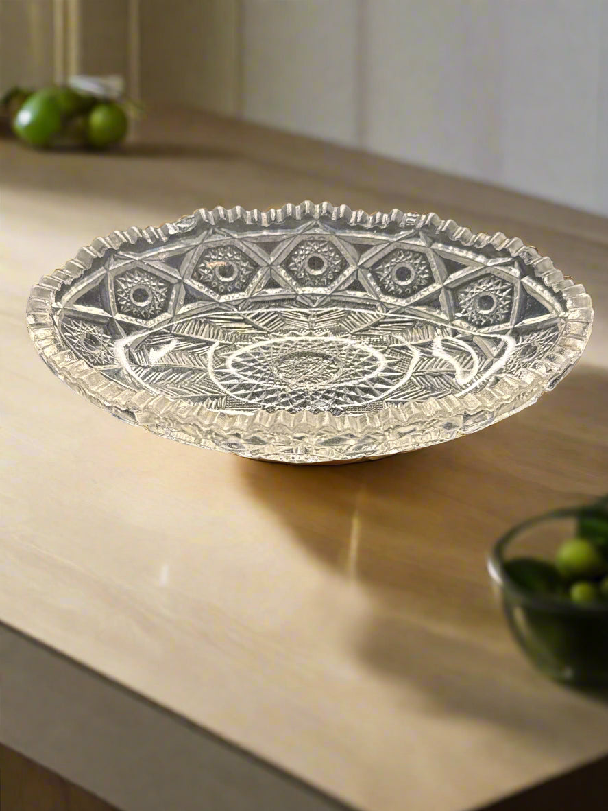 Cambridge Inverted Feather Design Condiment Tray 7 3/8" Wide x 4.75" Wide