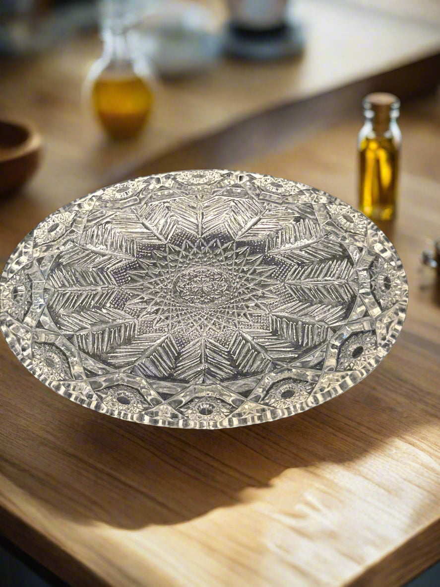 Cambridge Inverted Feather Design Condiment Tray 7 3/8" Wide x 4.75" Wide