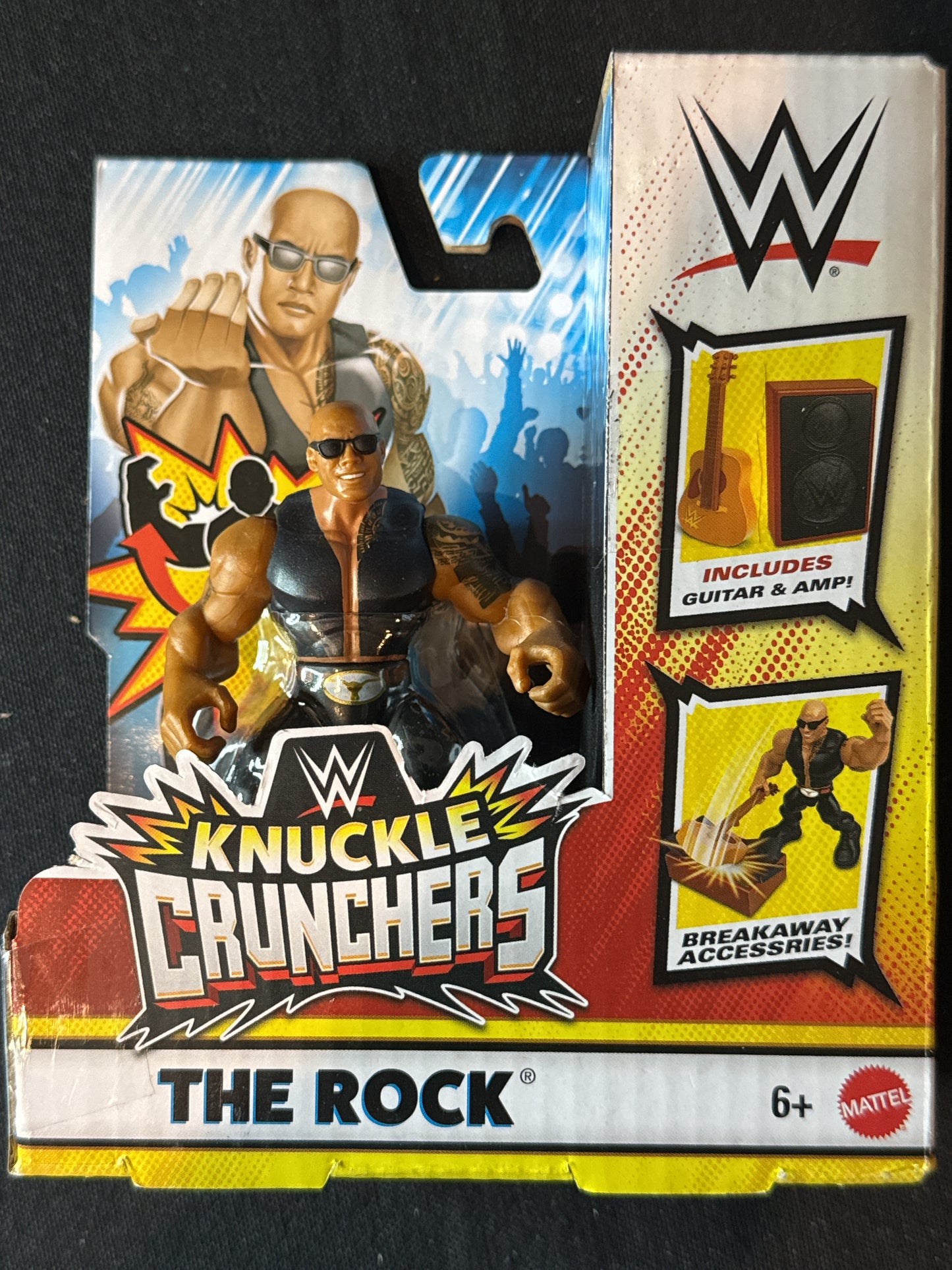 Knuckle Crunchers The Rock Action Figure 3.5" Tall w/ Accessories New in Box