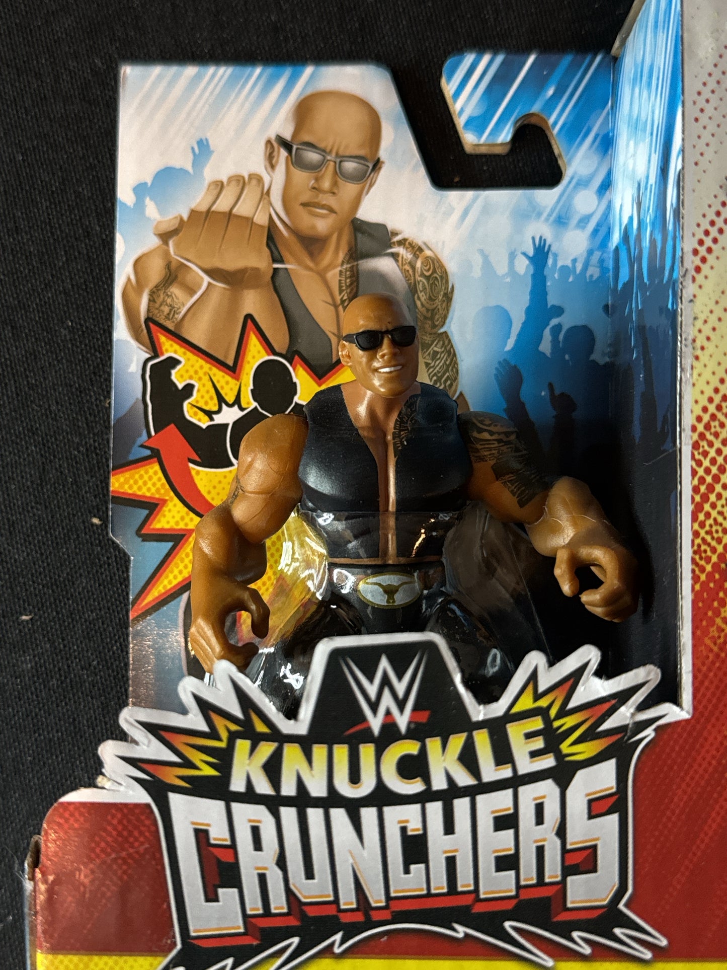 Knuckle Crunchers The Rock Action Figure 3.5" Tall w/ Accessories New in Box