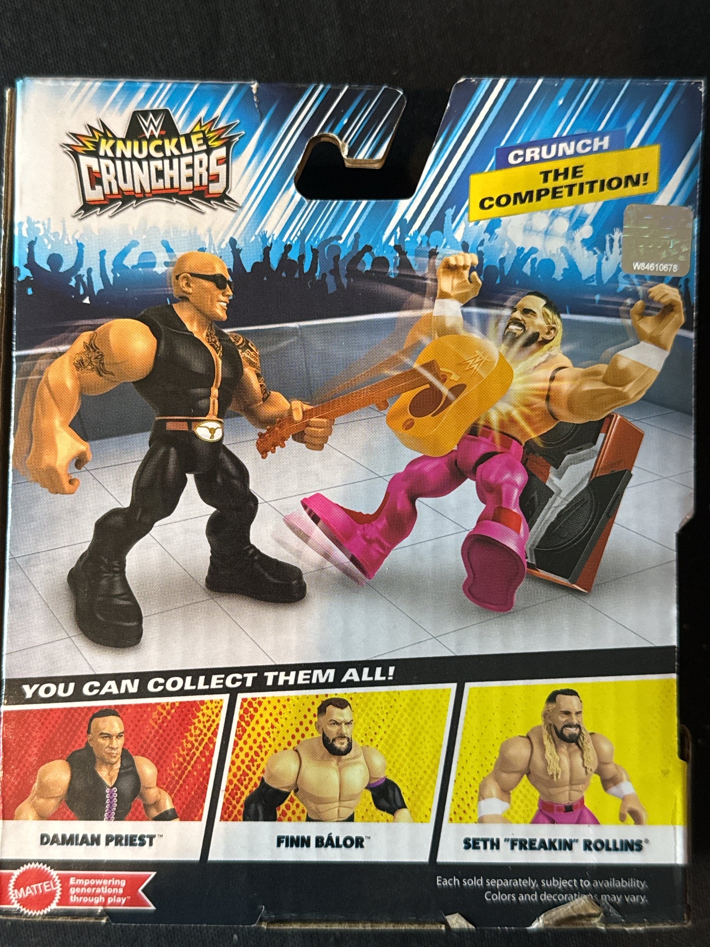 Knuckle Crunchers The Rock Action Figure 3.5" Tall w/ Accessories New in Box