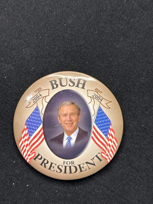 George W. Bush 2004 For President Campaign 3" PinBack Button