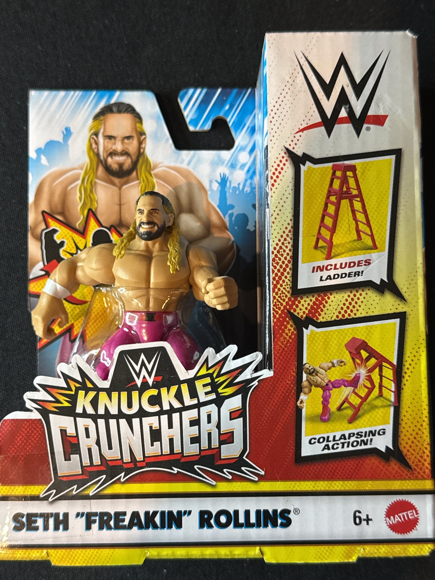 Knuckle Crunchers Seth "Freakin" Rollins Action Figure 3.5" Tall w/ Accessories New in Box