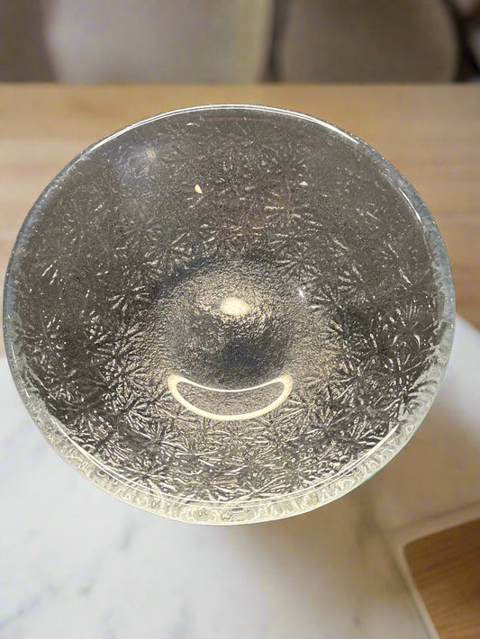 Blenko Starburst Clear 7" Wide 2" Tall Glass Bowl