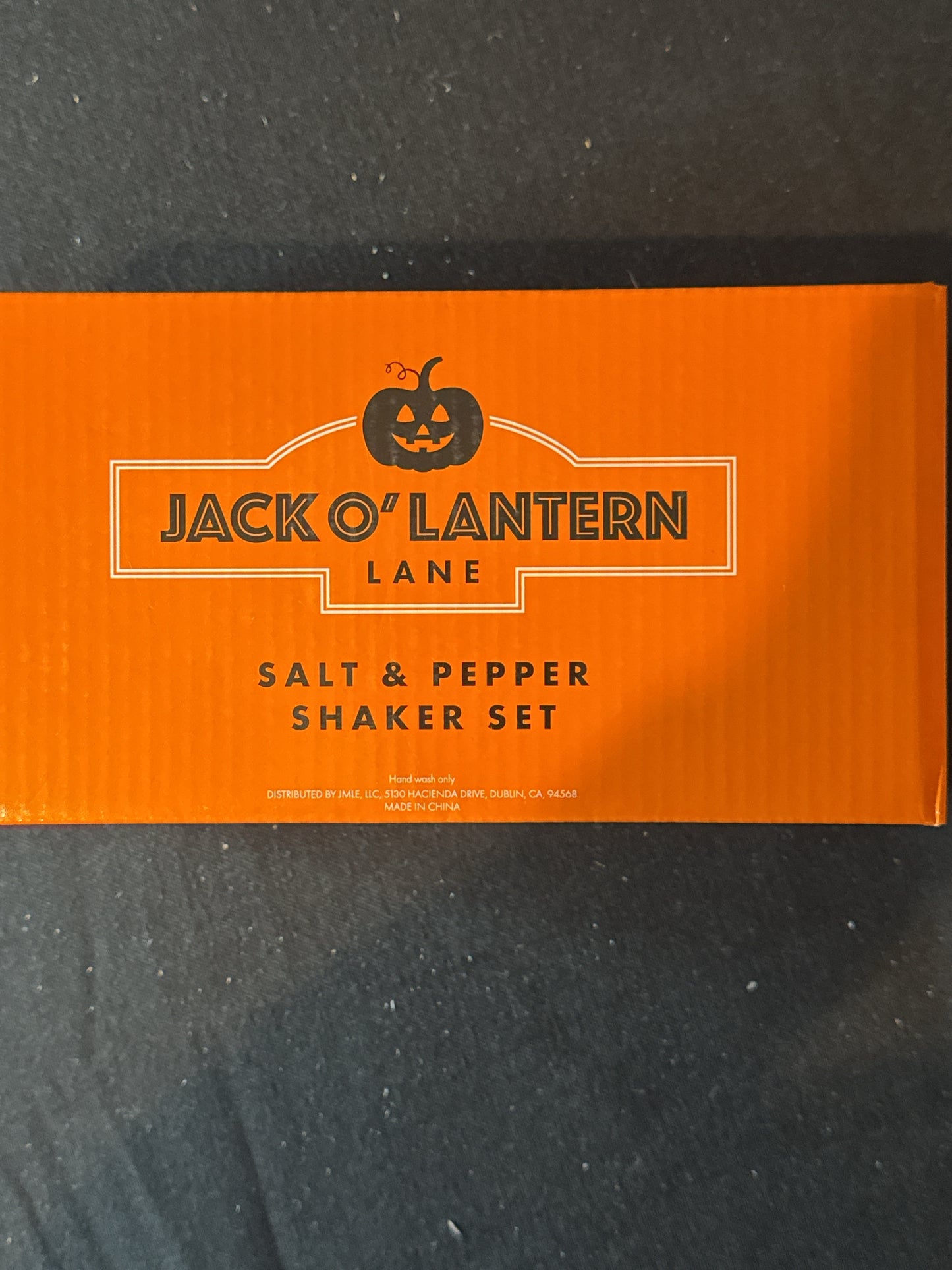 Jack O'Lantern Lane Ghost Trick or Treating Halloween Salt & Pepper Shakers New in Box