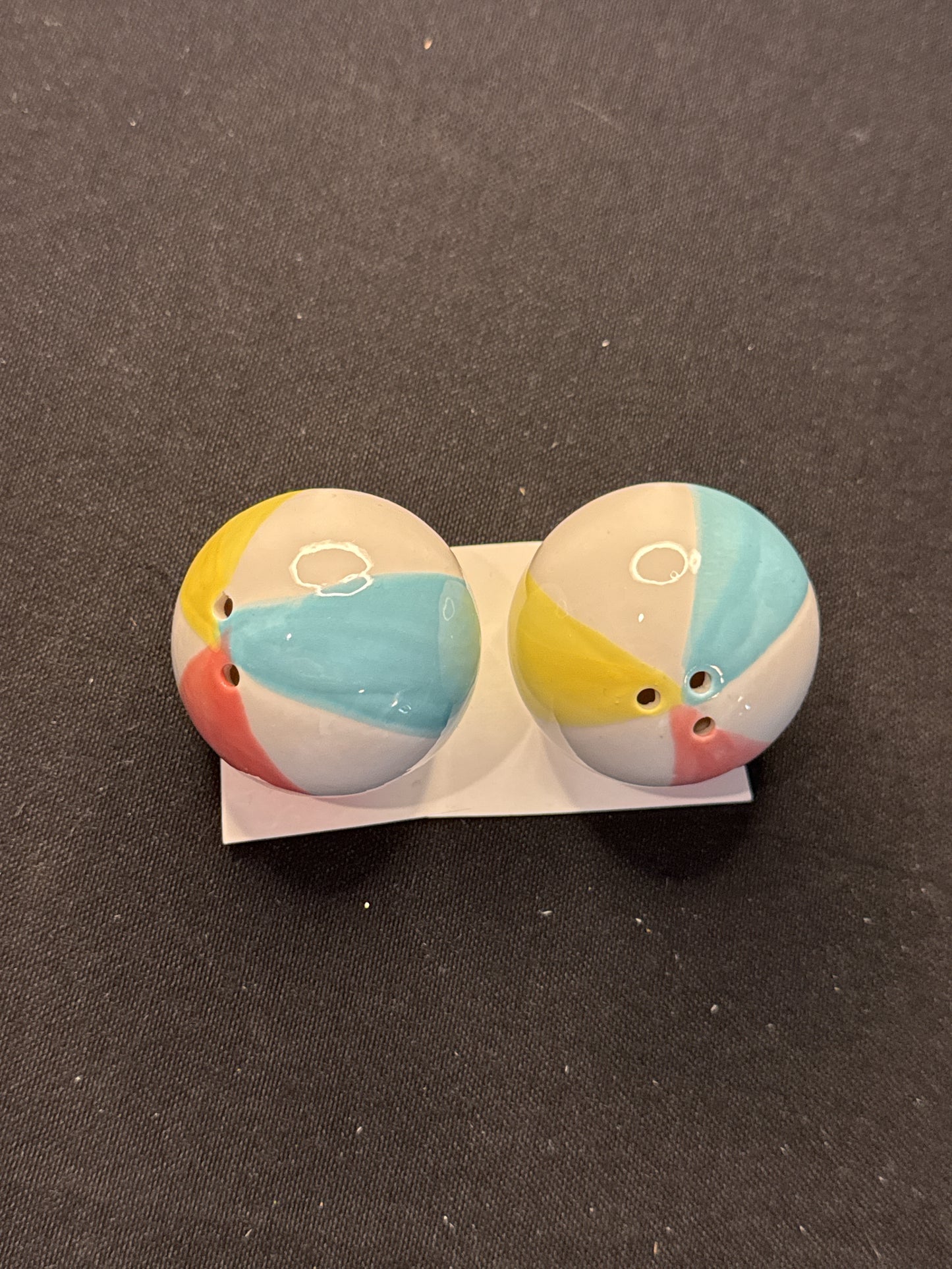 Beach Balls Salt & Pepper Shakers 2" Tall