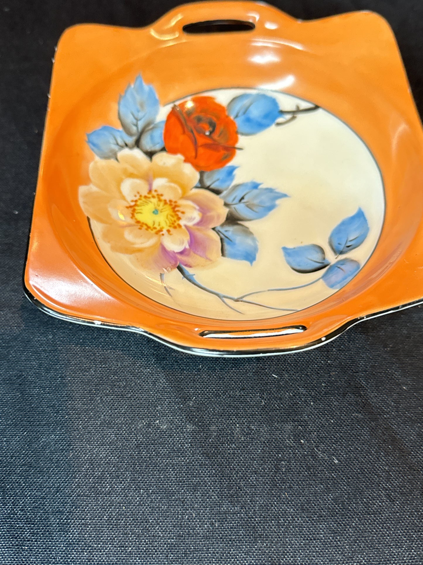 Noritake Hand Painted China Candy or Nut Dish Made in Japan 6.5" X 5.75"