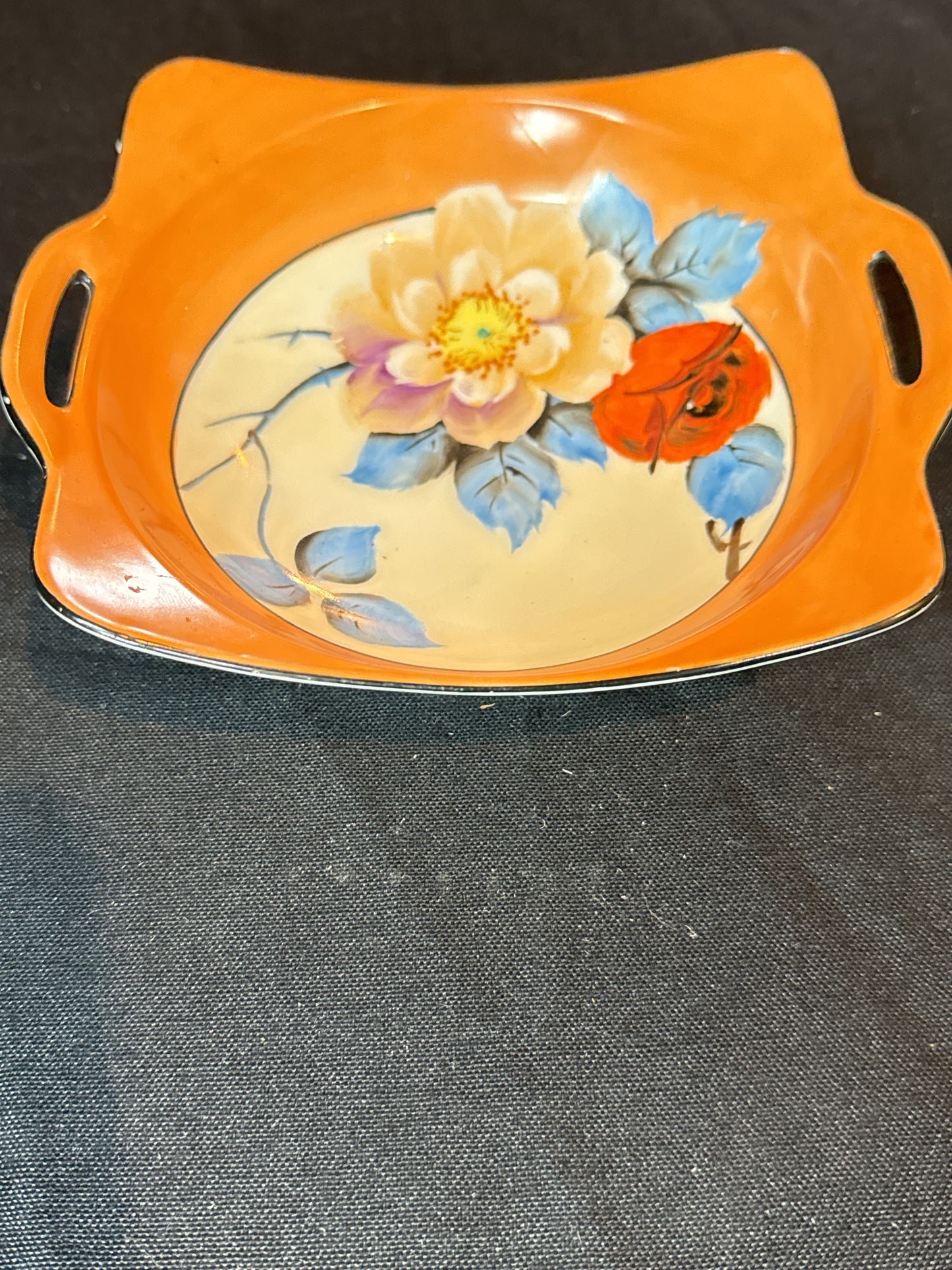 Noritake Hand Painted China Candy or Nut Dish Made in Japan 6.5" X 5.75"