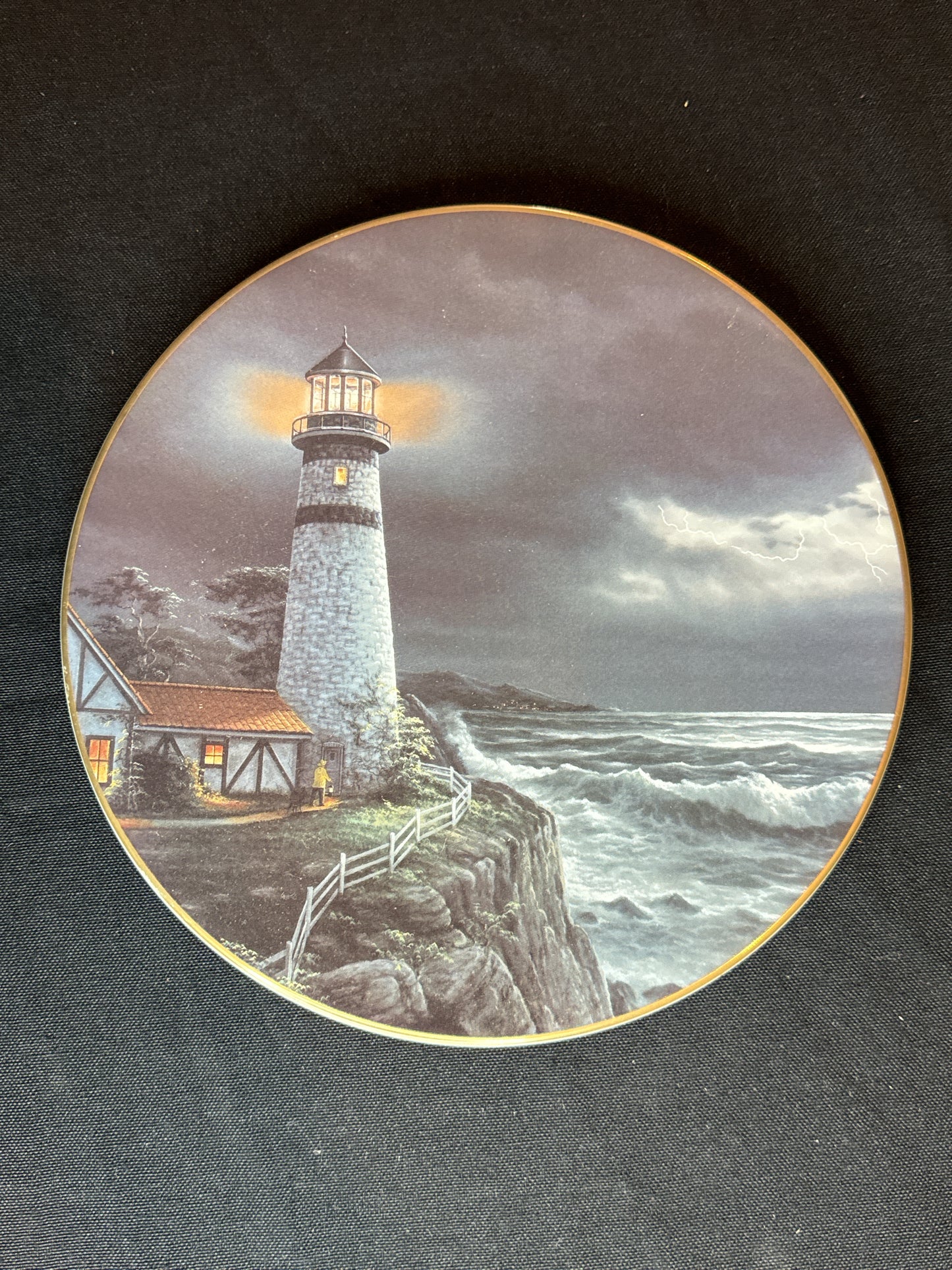 Jesse Barnes The Light Keeper Collector Plate Signed #985/5000 Nature's Drama 8.25"