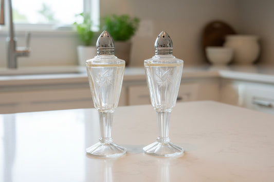 Vintage Acrylic Salt & Pepper Shakers 5.5" Tall