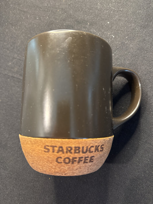 Starbucks Coffee Mug Cup Cork Bottom 2009 Brown Ceramic Cup 18oz
