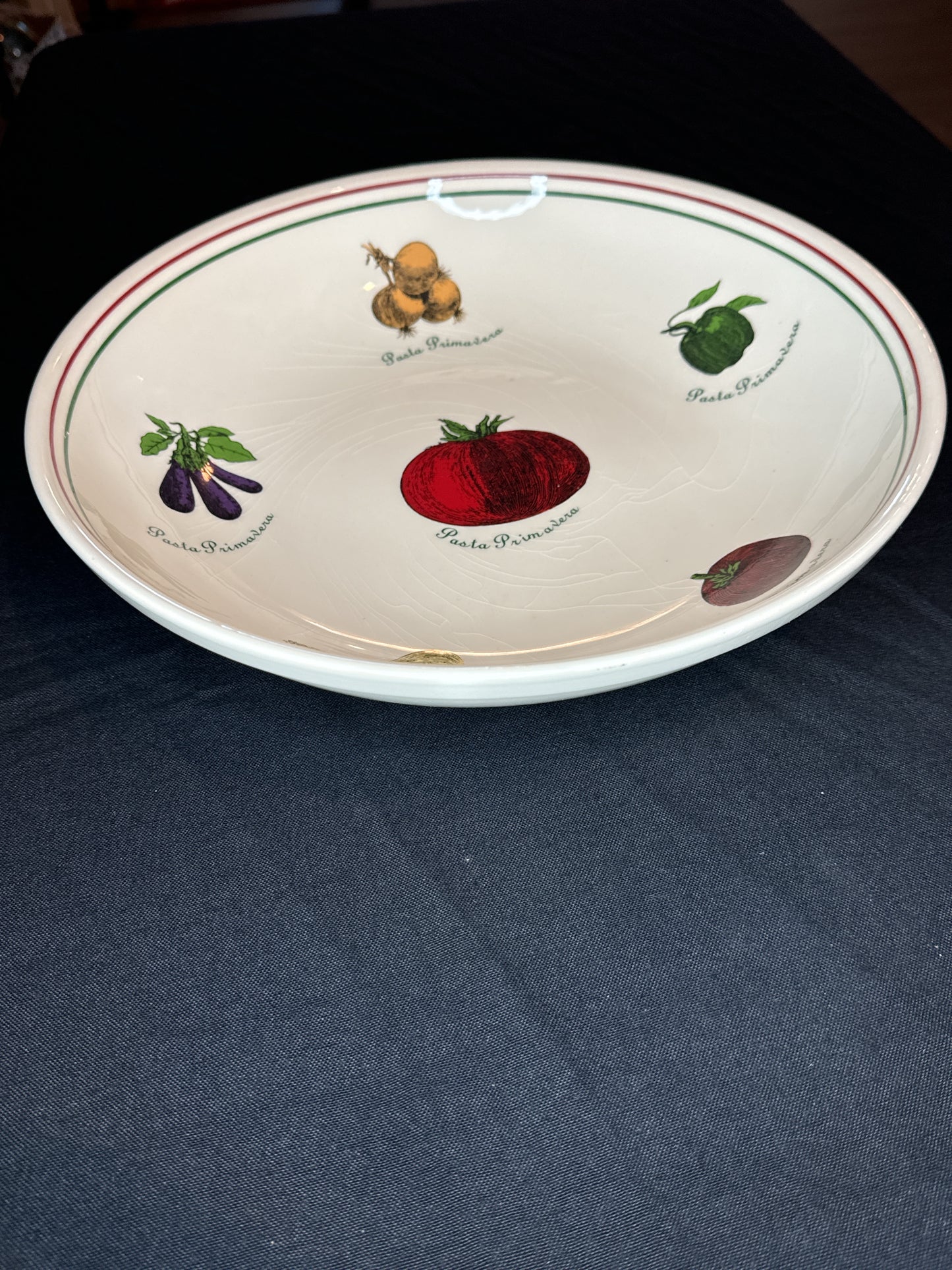 Vintage Pasta Primavera Serving Bowl Made in Portugal for Certified International 12.75"