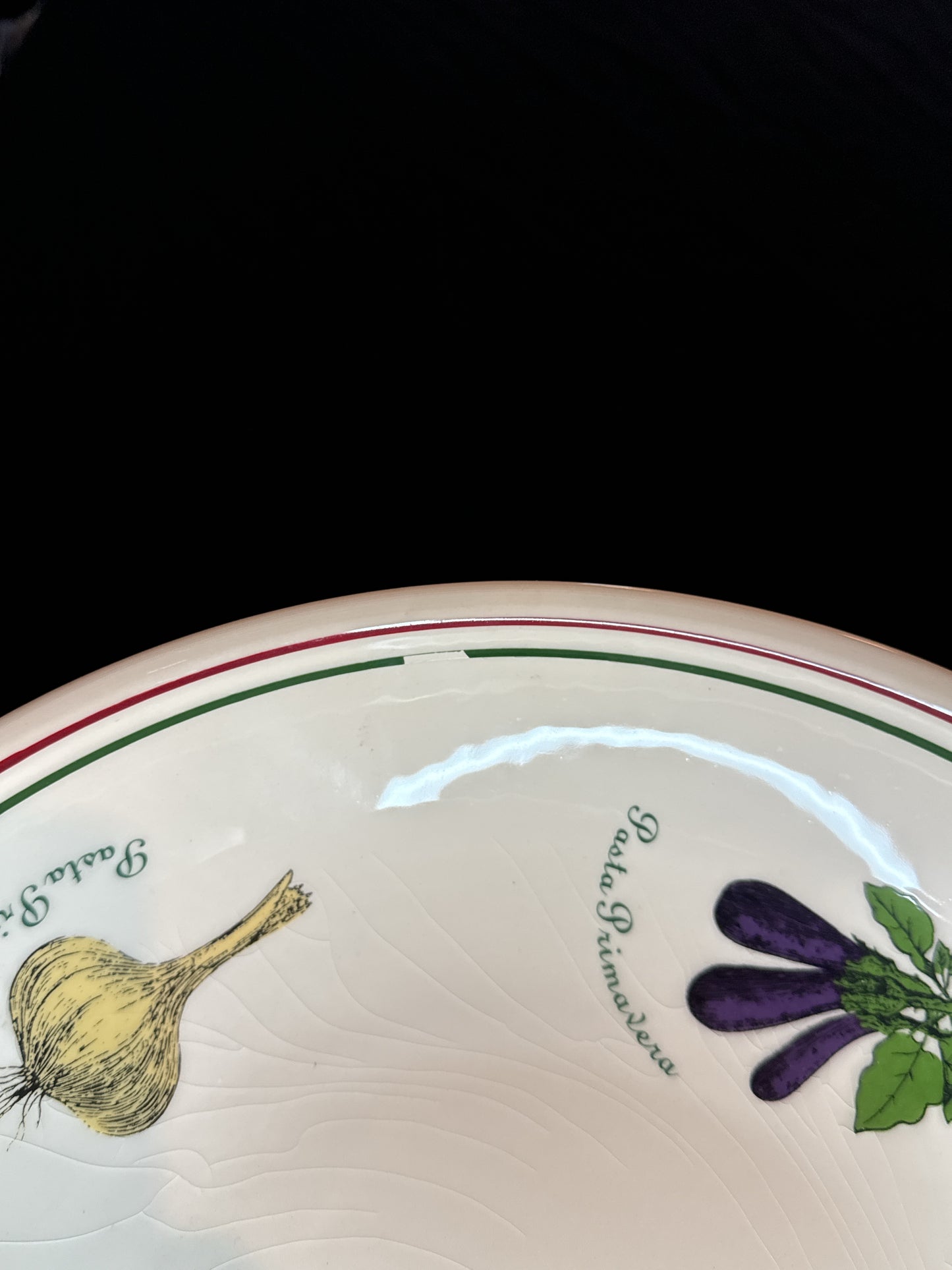 Vintage Pasta Primavera Serving Bowl Made in Portugal for Certified International 12.75"