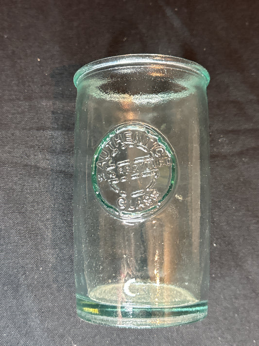 San Miguel Recycled Glass Tumbler 5.5" Tall Raised Emblem